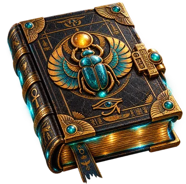 Магическая книга Book of Hidden Tombs со скарабеем