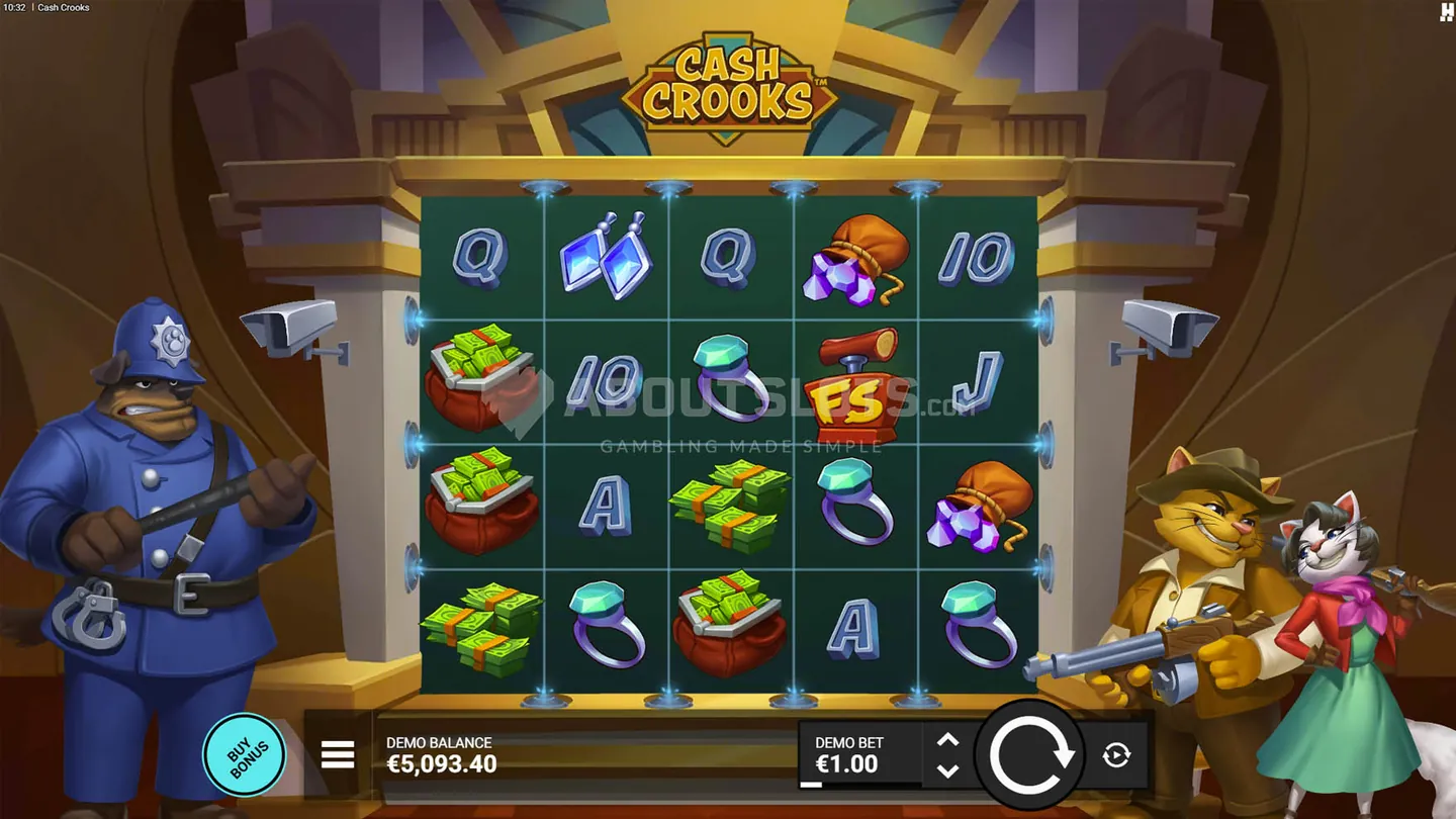 Игровое поле Cash Crooks с Бетти, Клайвом и банковским охранником