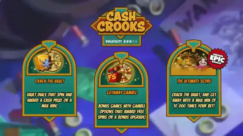 Правила Cash Crooks: Safe Disc, Getaway Gamble и Hidden Epic Bonus