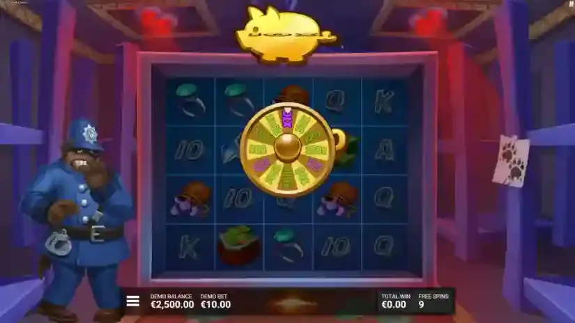 Бонусный экран Cash Crooks с активным Vault Dial