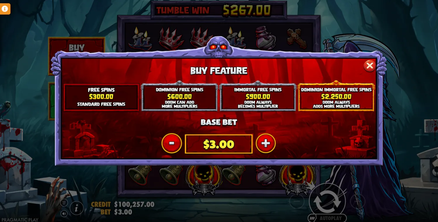 Четыре варианта Feature Buy Death Dominion