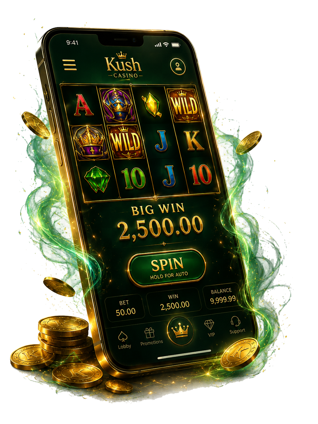 Мобильная версия Kush Casino