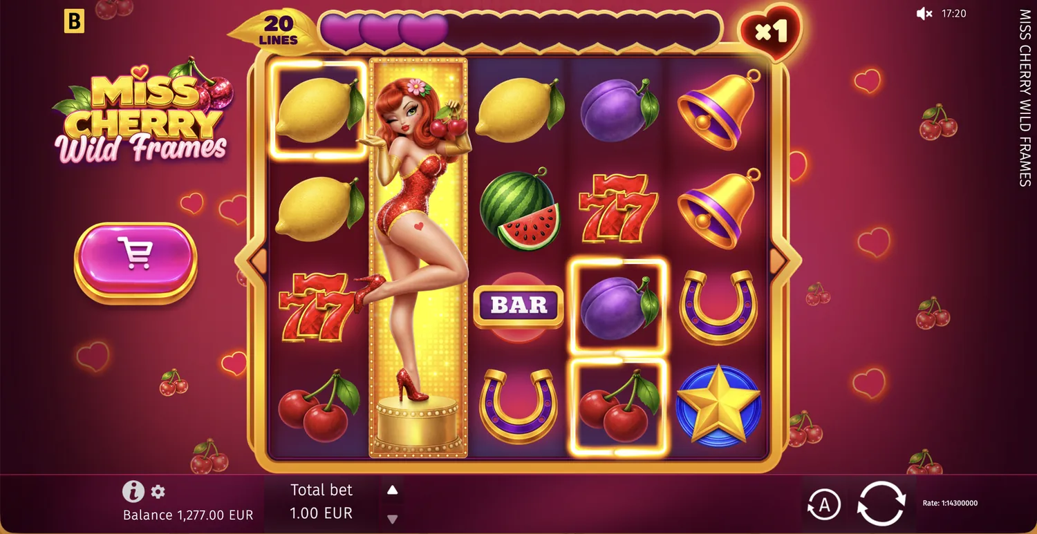 Базовая игра Miss Cherry Wild Frames с золотыми рамками