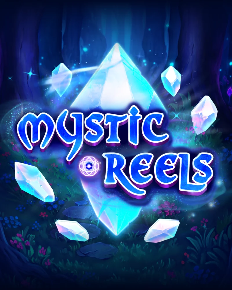 Mystic Reels - кристаллы, каменный круг и логотип слота