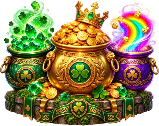 Три ирландских горшка Boost, Jackpot и Minimum Coin